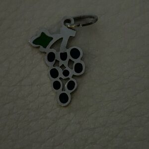 Vintage Sterling Silver Grape Cluster Pendant Charm